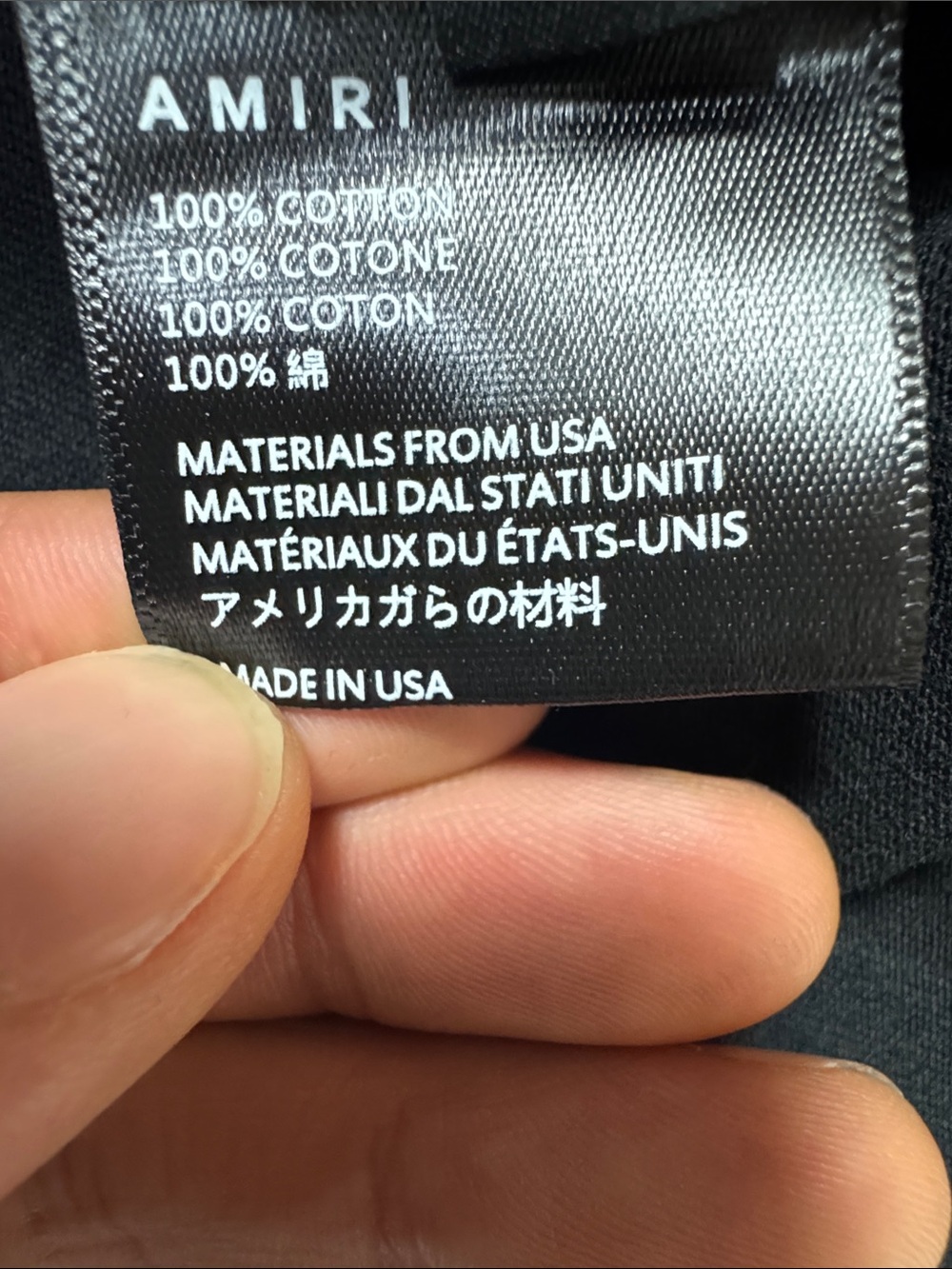 AMIRI Black Tee with Patterned Lettering - Picture 4 of 5